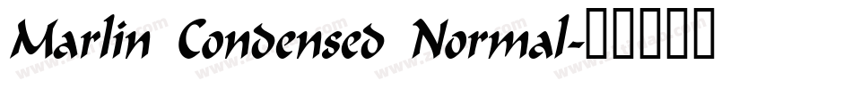 Marlin Condensed Normal字体转换